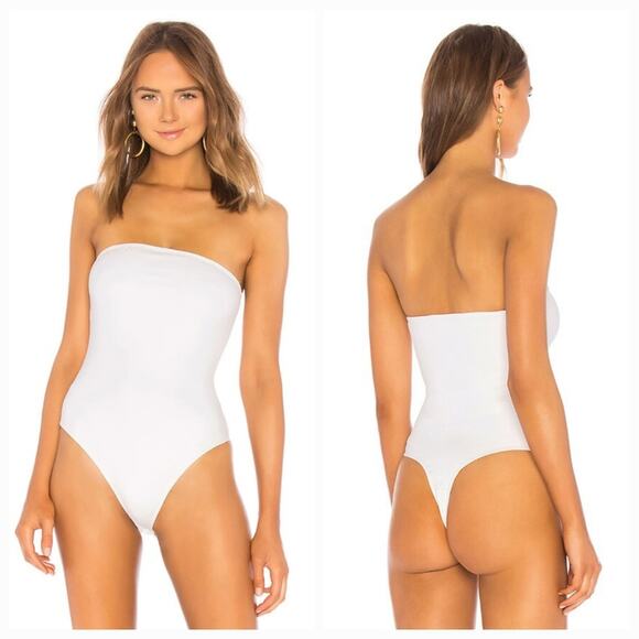 Superdown Ally Tube Bodysuit in White - Picture 1 of 10